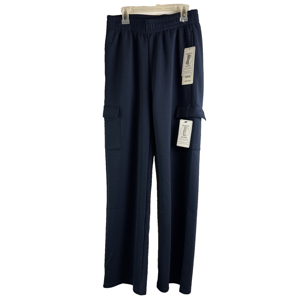 VOGO Track Pants Mens Medium Navy Blue Pockets Jogger Absolutely Fit Activewear